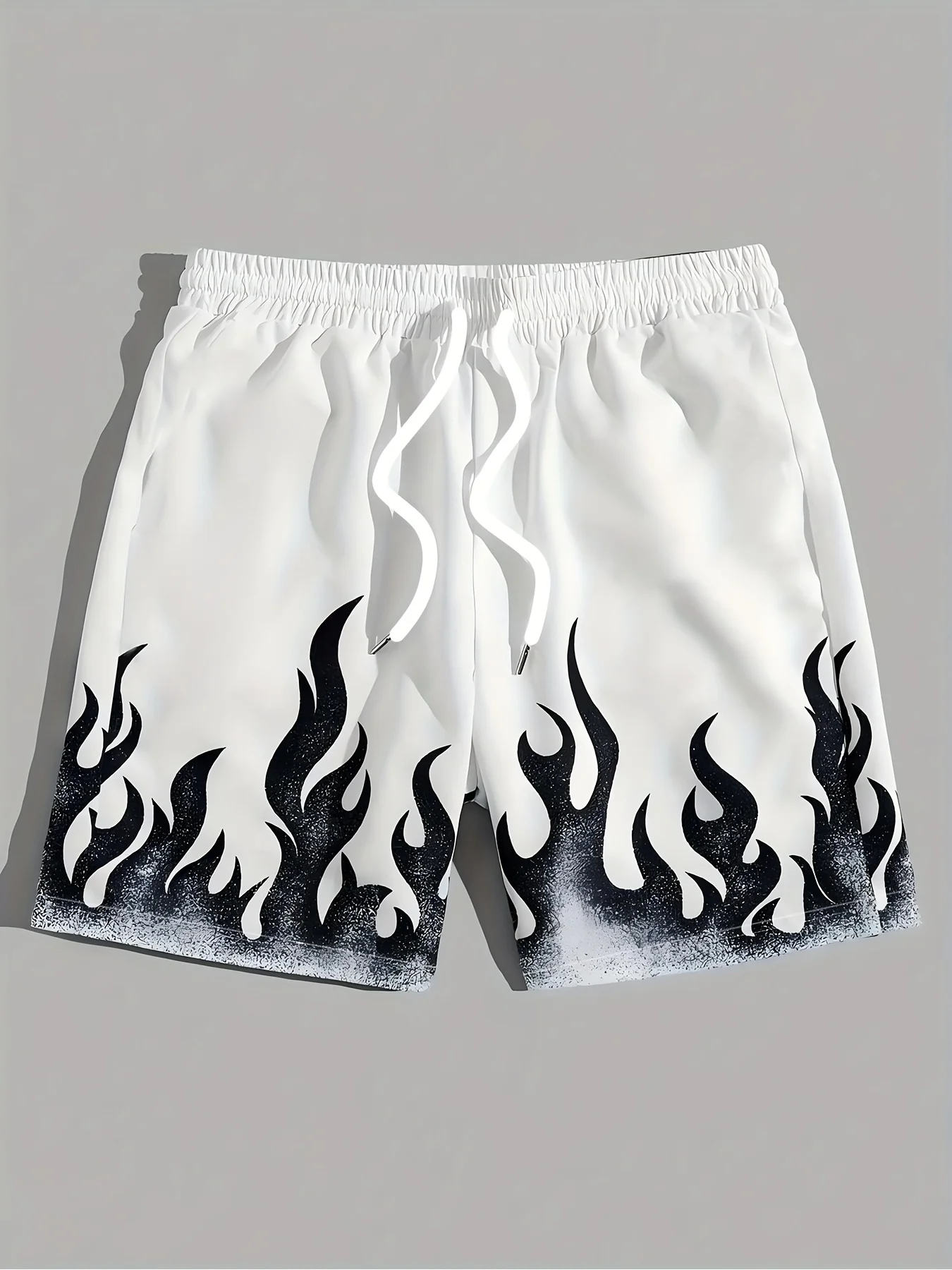 

Новые летние уличные модные шорты с 3D принтом пламени, дышащие спортивные быстросохнущие повседневные удобные тонкие шорты, мужская одежда