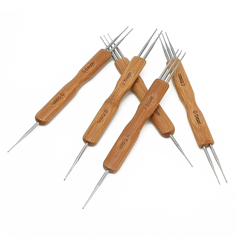1Pc 0.75mm Single Double Triple Dreadlock Crochet Hook Tool for Braiding Hair Weaving Knitting Craft Hairdressing Tool