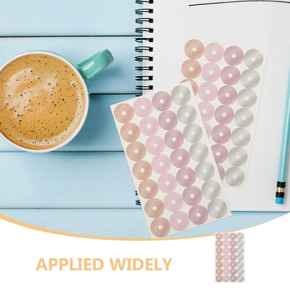 32Sheets Paper Hole Reinforcement Stickers Strong Adhesive Hole Punch Reinforcements for Planners Books Recipe Binders