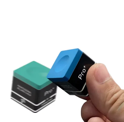 Professional-grade Pro+ Blue-Green Oil-Based Billiard Chalk High-quality Accessory Combo Set PU Box for Pool Nine-ball Games