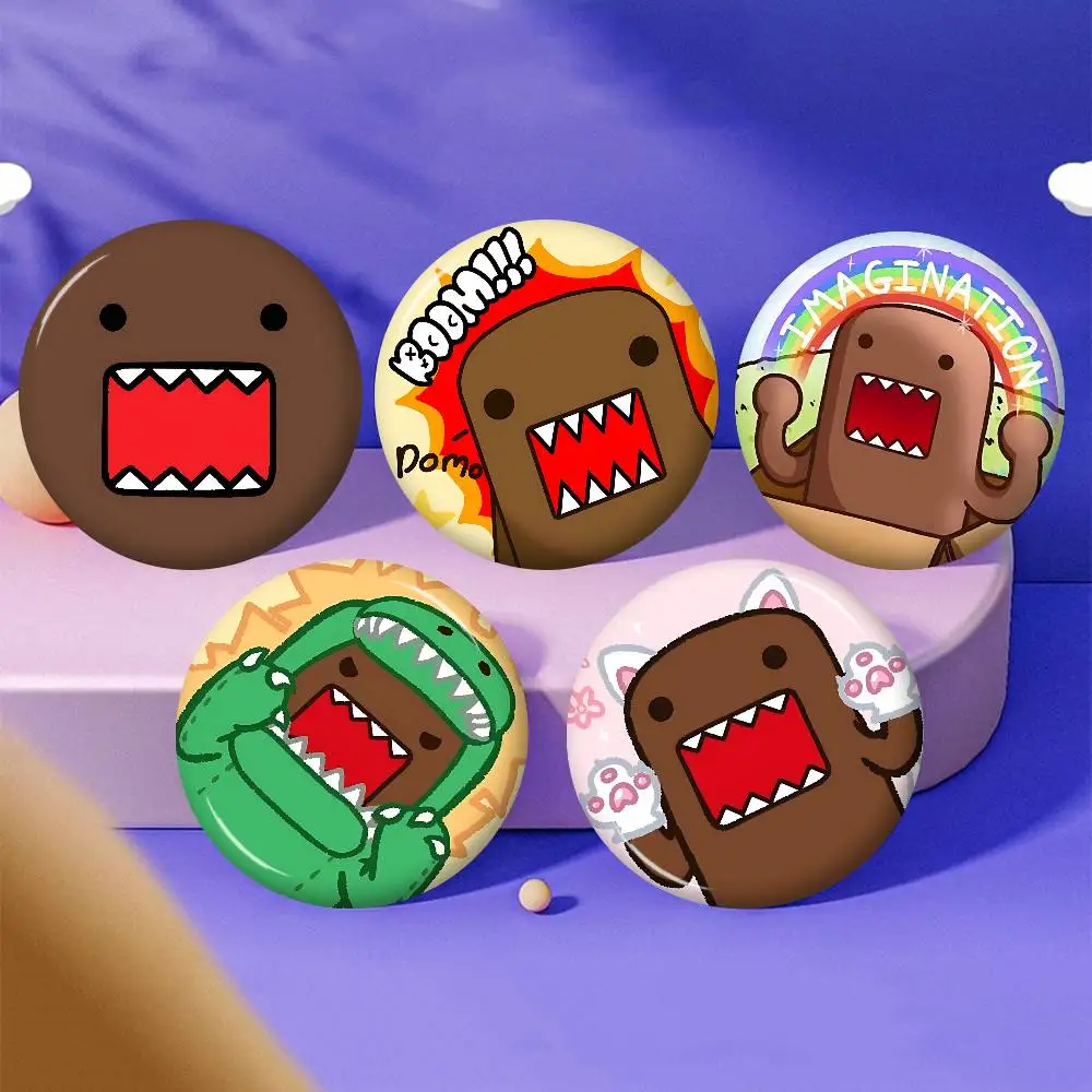 Funny Brooches Domo Tooth 58mm Cute Series Pins Funny Badge Interesting Cartoon Animals Brooches Backpack Clothes Gift Accessory