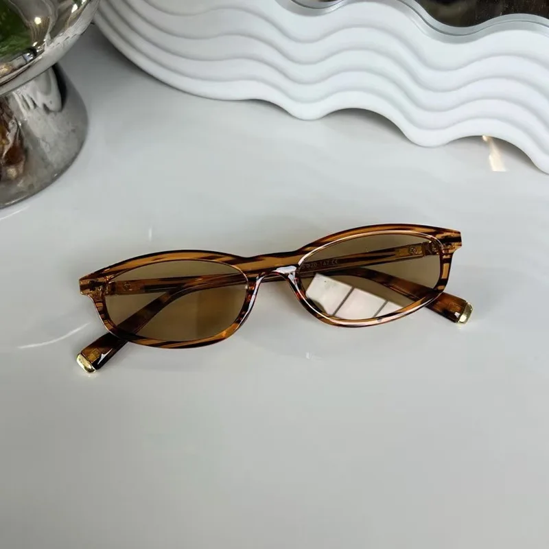 Vintage kleine frame dames kitten bril high-end zonnebril vrouw luxe merken originele Lunettes Femmes 802346