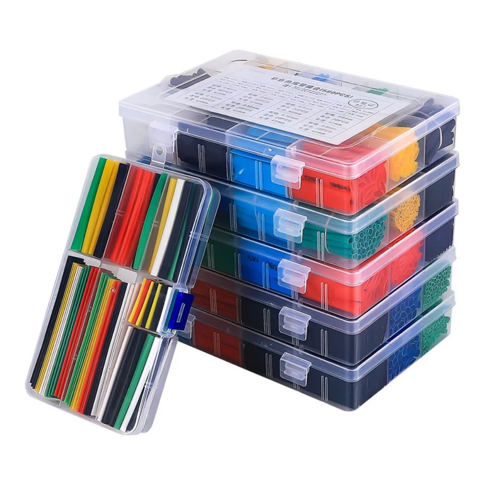 Assorted Polyolefin Isolamento Sleeving, Heat Shrink Tube, Wire Cable Wrap, Shrinking Tube, 2:1, 127-1060 Pcs