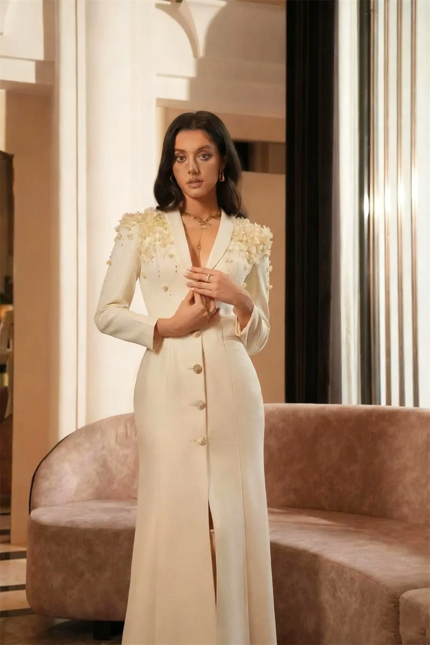 Женский пиджак с 3D цветочным принтом, облегающее торжественное платье, пальто, куртка, индивидуальный вечерний наряд для свадебного гостя