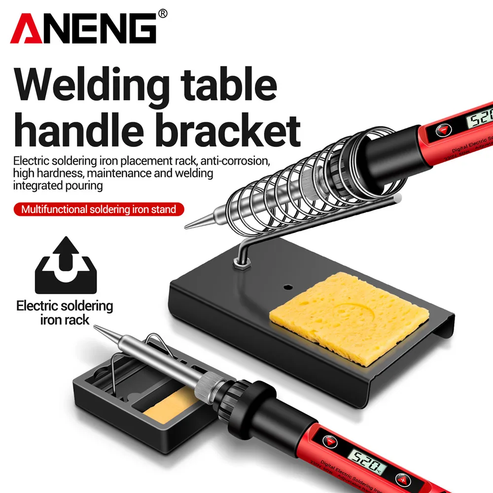 

Universal Soldering Iron ANENG Stand Holder with Cleaning Sponge Bracket Tip Soldering Stations Stable Base DIY Accessories Tool