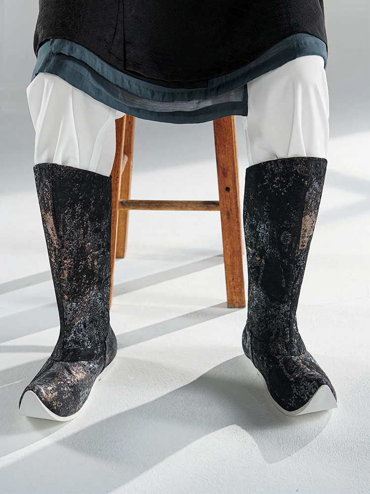 Scarpe Hanfu stivali stile antico scarpe da uomo