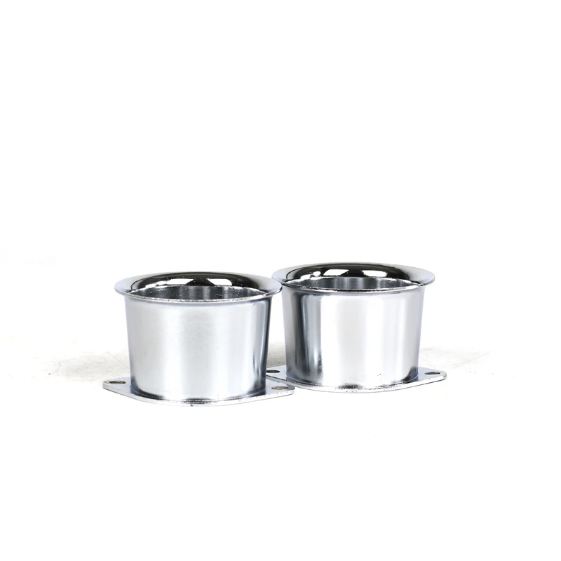 Par de stacks Velocity SherryBerg, corneta de admissão tipo trombeta, para instalação em WEBER 50/55 DCO. Comprimento visível 45mm, diâmetro interno.