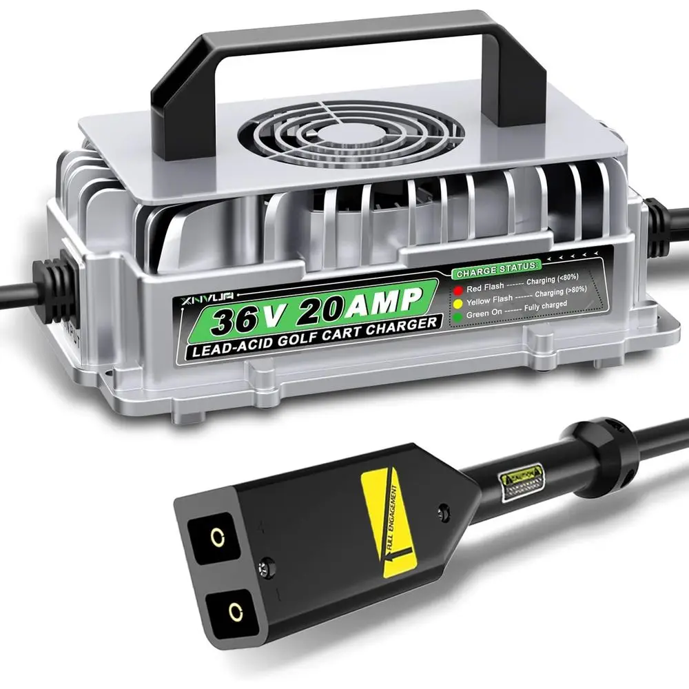 شاحن بطارية عربة جولف 36 فولت 20 أمبير لـ EZGO TXT مع قابس على شكل D لبطارية الرصاص الحمضية 36 فولت