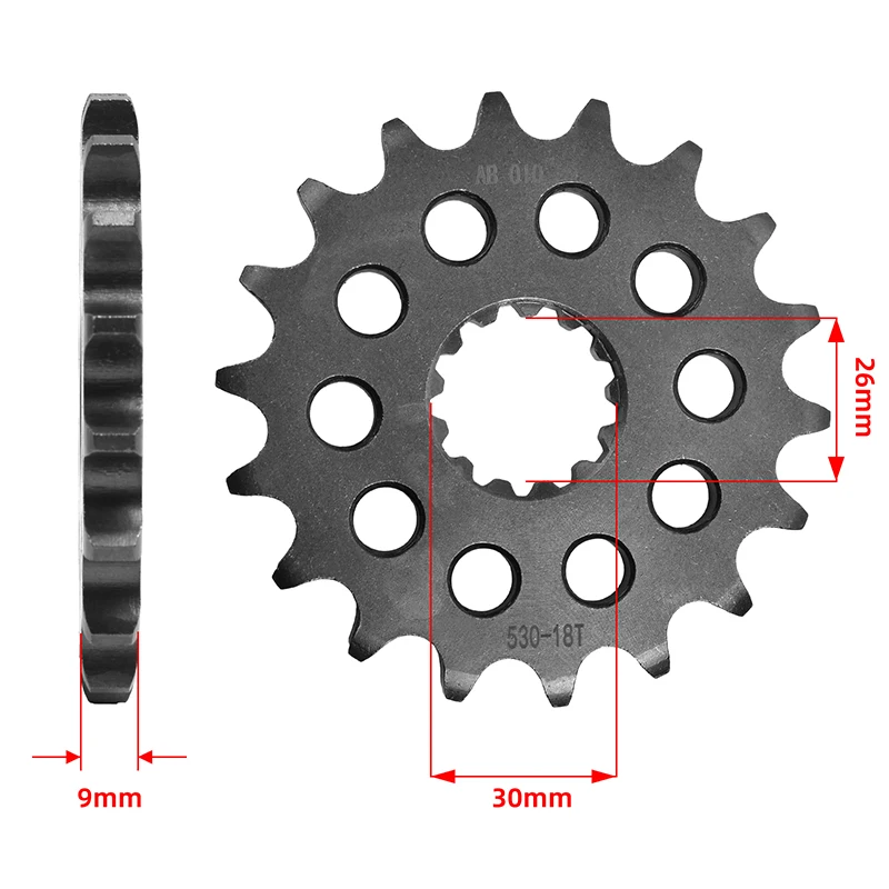 

530 18T Motorcycle Front Sprocket Gear Wheel For Triumph 1200 Trophy 955i T509 Daytona 955 900 1050 Tiger T509 955 1050 Speed