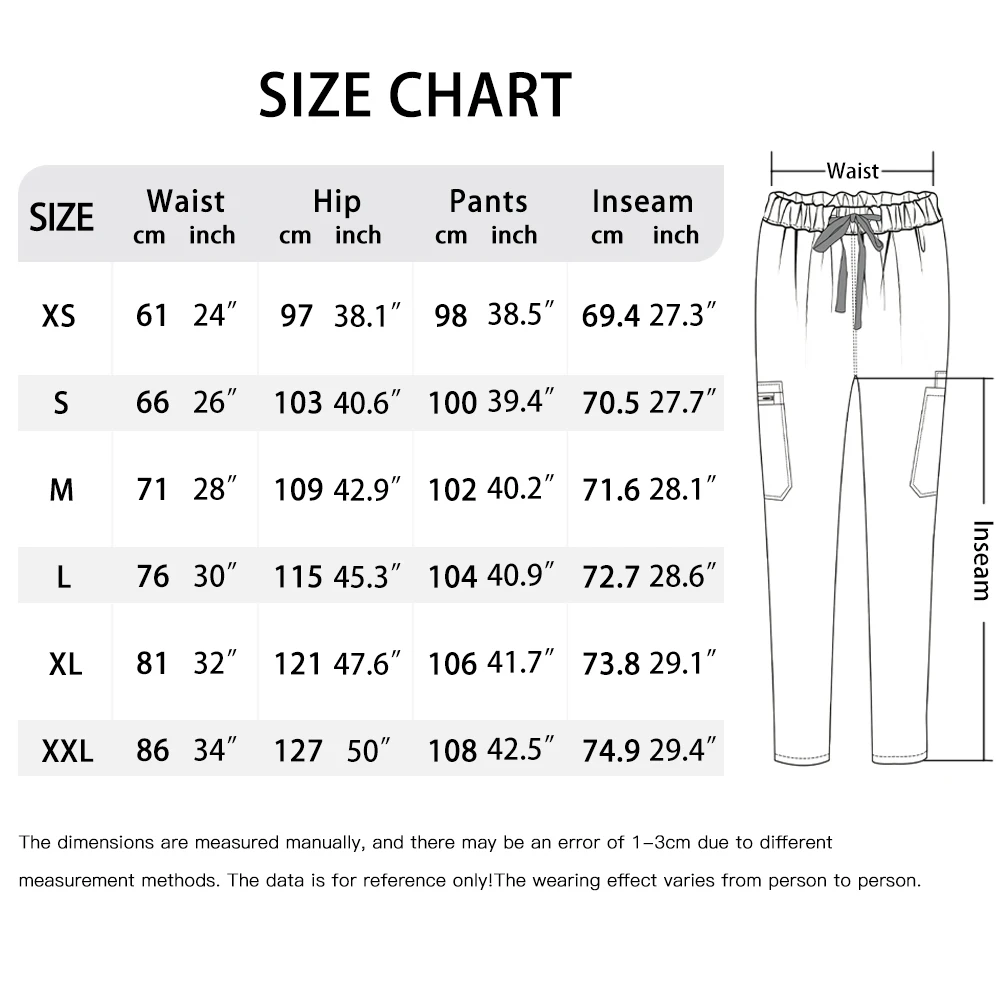 고급 신축성 허리밴드 병원 바지 간호사 스크럽 바지 애완동물 미용 작업 바지 드로스트링 스트레이트 레그 치과 수술 바지