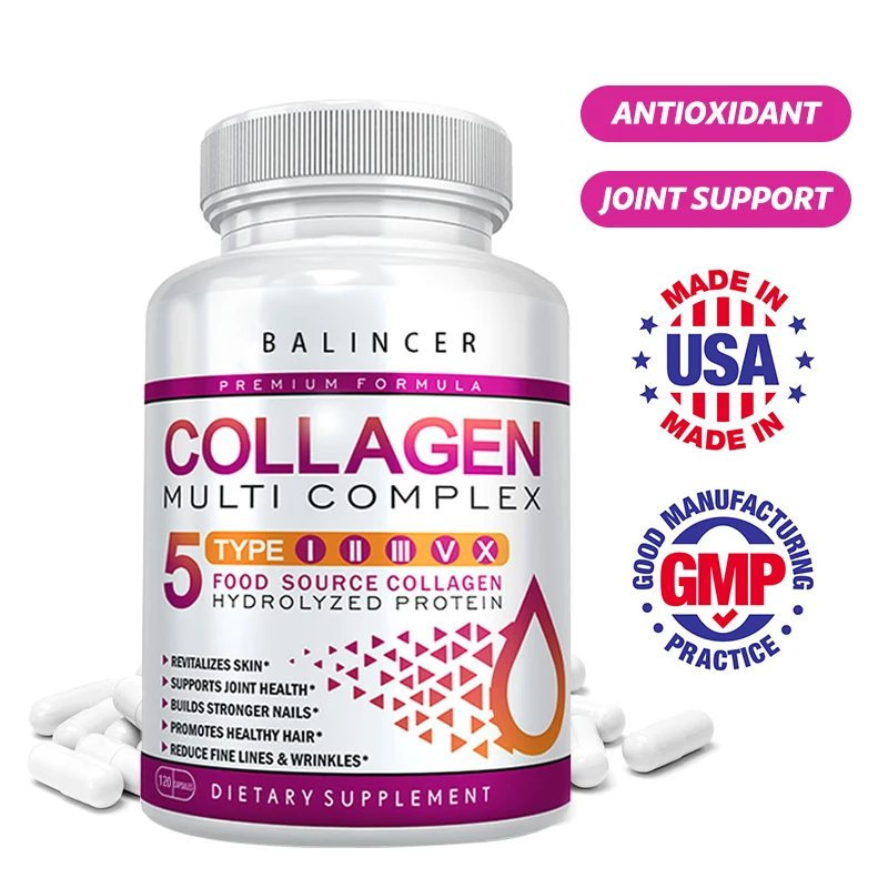 

Collagen Complex - for Skin Care, Reduce Fine Lines and Wrinkles, Firm Skin, Support Hair, Joint and Nail Health