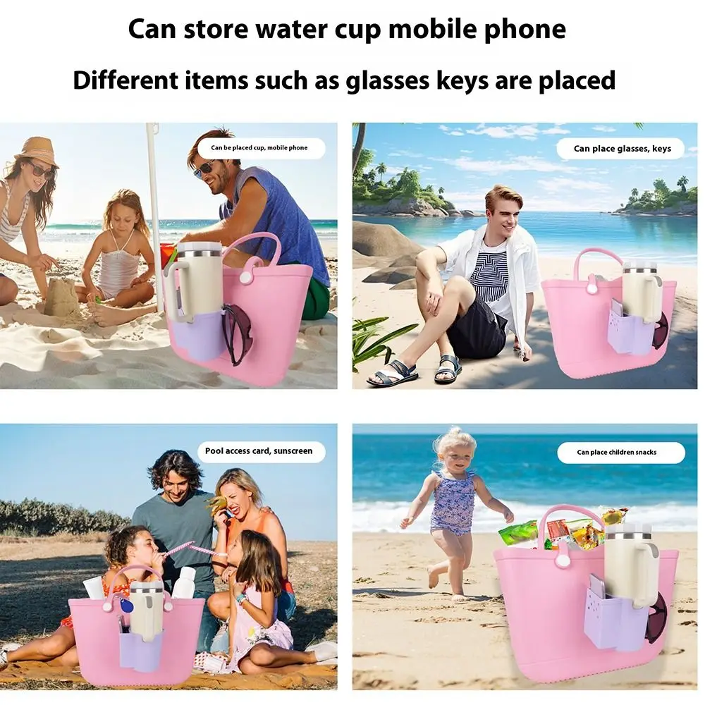 Silicone Storage Pouch Portable Soft Waterproof Beach Bag Connector Phone Holder for Bogg Bag for Bogg Bag