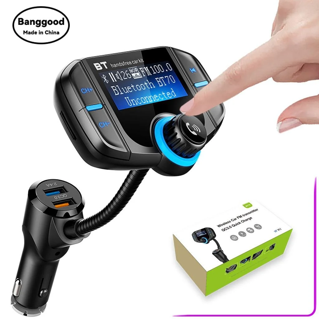 

BT70 Car Bluetooth Transmitter Fast Charge MP3 Bluetooth Player Car Fast Charger New