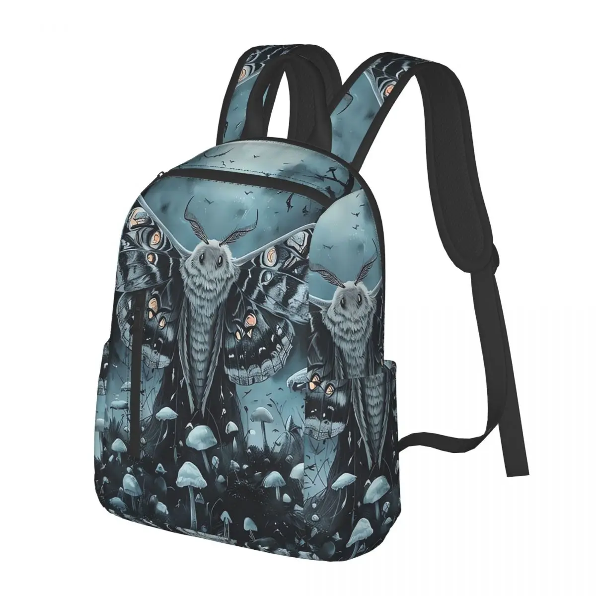 Moth Horror In Forest Student Backpack School Bag Hiking Travel Daypack for Boys Girls Bookbag Shoulder Bags