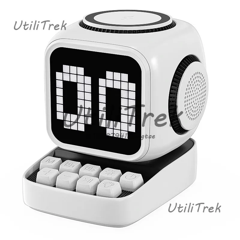 

New touch interactive expression sound pixel wireless charging speaker bluetooth audio white noise music rhythm speaker