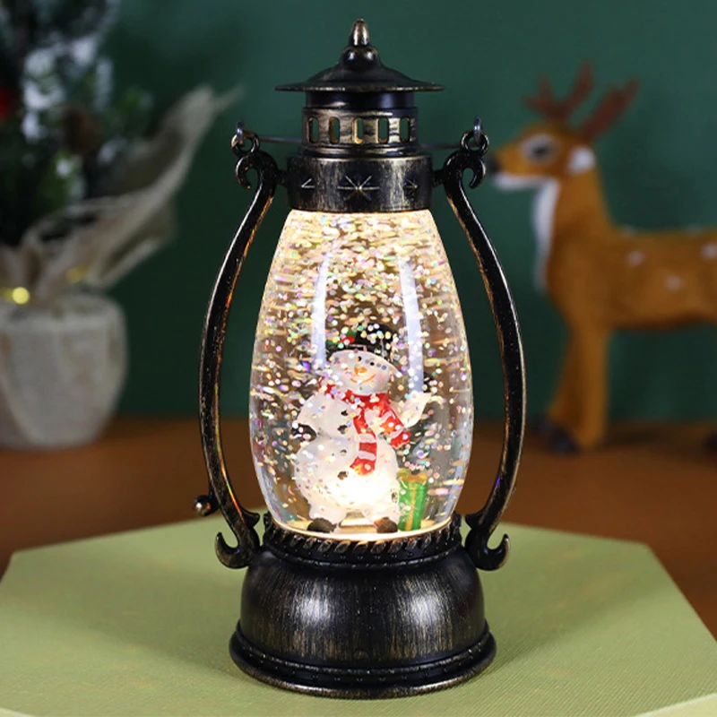 Christmas Night Lamp Landscape Decoration Outdoor Crystal Ball Lantern Light Ornaments Xmas Party Supplies