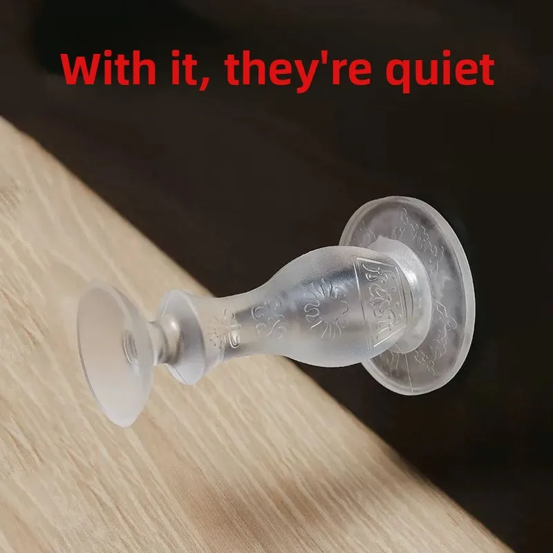 

1PCS No Drilling Door Stop Silicone Anti-collision Buffer Mute Rubber Door Bumper for Bathroom Bedroom Wall Protection