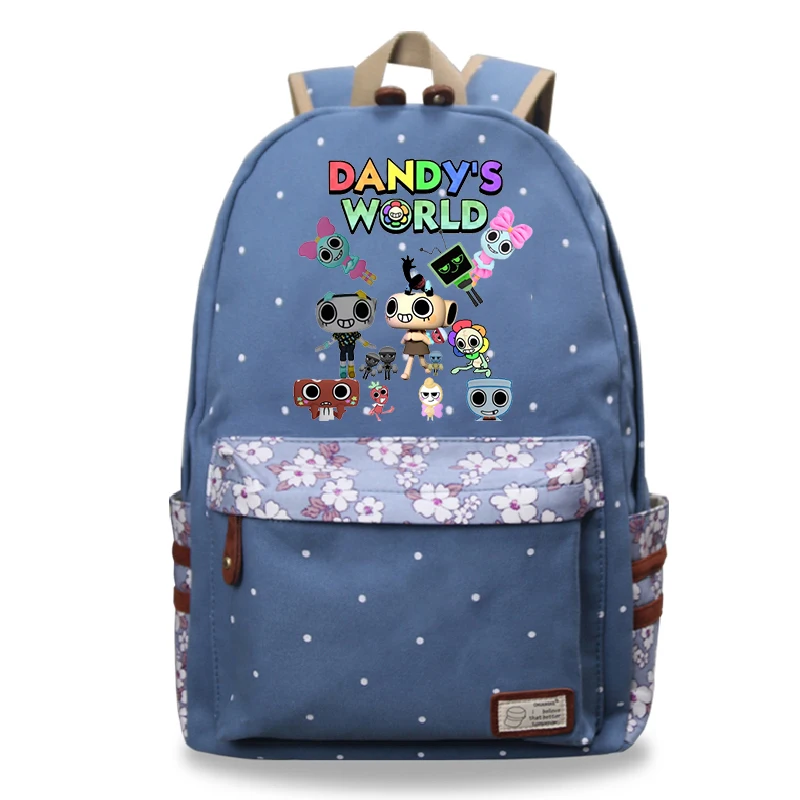 Neue Dandy's World Leinwand Floral Kinder Rucksack Mode Schule Rucksack Mädchen Große Kapazität Reise Schulter Bookbag Geschenk