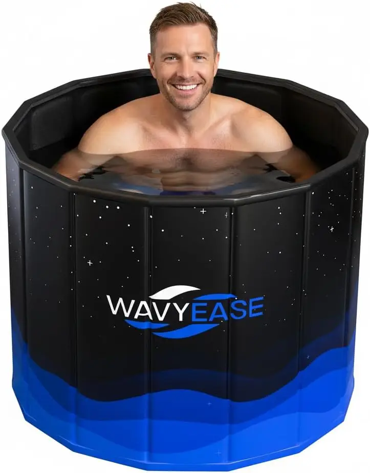 

Портативная складная ванна для холодных процедур для взрослых, для восстановления, для использования на открытом воздухе, черная