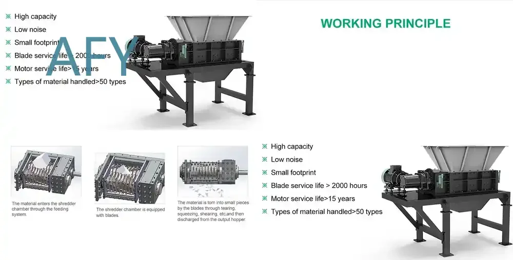 Mini Double Shaft Grinder for Plastic Electronic Metal Scrap Recycling Equipment Factory Price shredder recycling machine