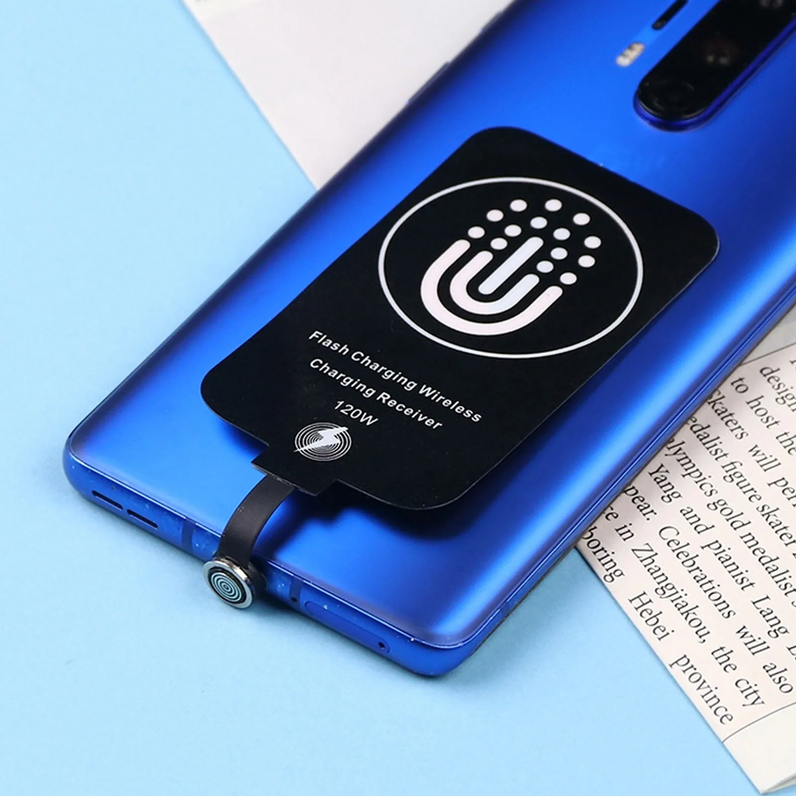 120W Type C Magnetic Dual Purpose Wireless Charging Receiver 10W Thin Wireless Charging Receiver for Galaxy A51 A40 A20E - view 4