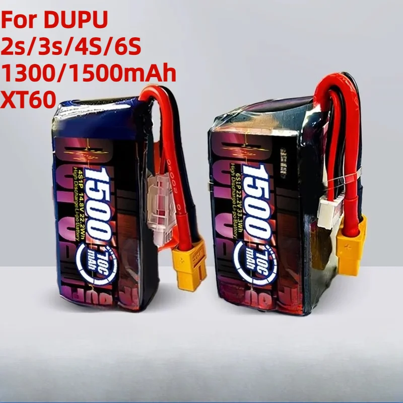 

For DUPU 2s Lithium Battery 3s1300mAh XT60 High Rate FPV Drone Model Aircraft Battery