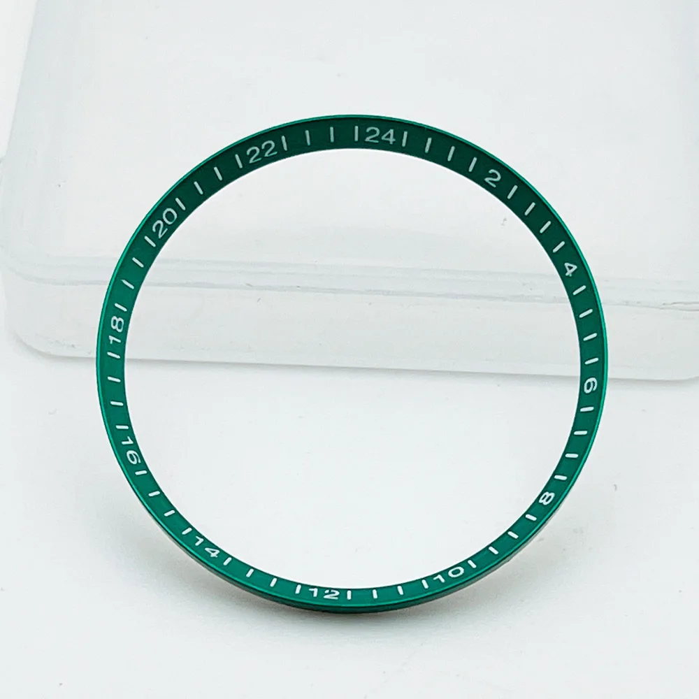 30.5 مللي متر النحاس SKX007 SRPD الفصل الدائري صالح ل SKX007 SKX173 SPRD ساعة حافظة الذهب الأسود الفضة الأخضر ساعة أجزاء الحلقة الداخلية