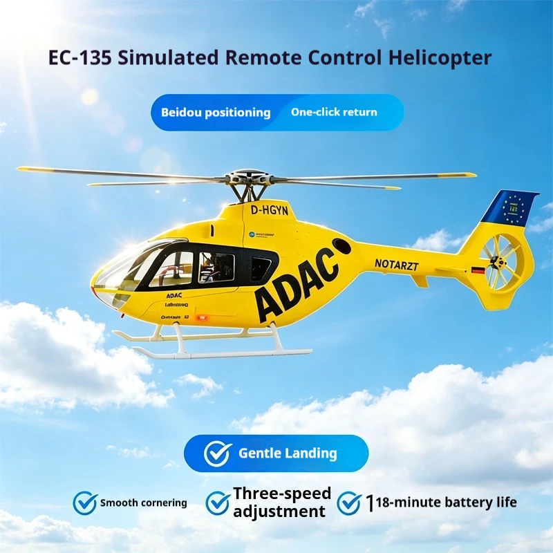 Fly Wing Remote Control Helicopter Ec 135 Gps Ace Fly Controller Self Stabilizing One Key Return Long Endurance Adult Hobby
