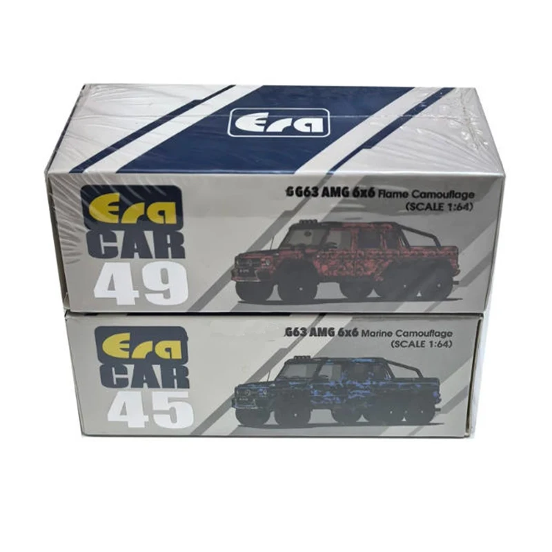Модель автомобиля EraCar Diecast 1:64 G63 AMG 6x6 Пикап, имитация, литая под давлением, из сплава, классическая коллекционная статическая модель для декора и подарков