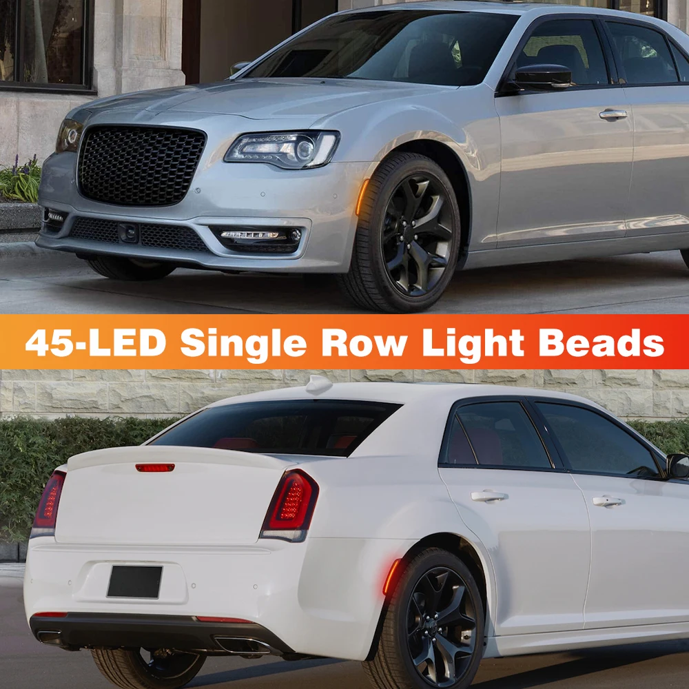 2pcs Front Rear Side Marker Light For Chrysler 300 2015 2016 2017 2018 2019 2020 2021 68214402AD 68214403AD