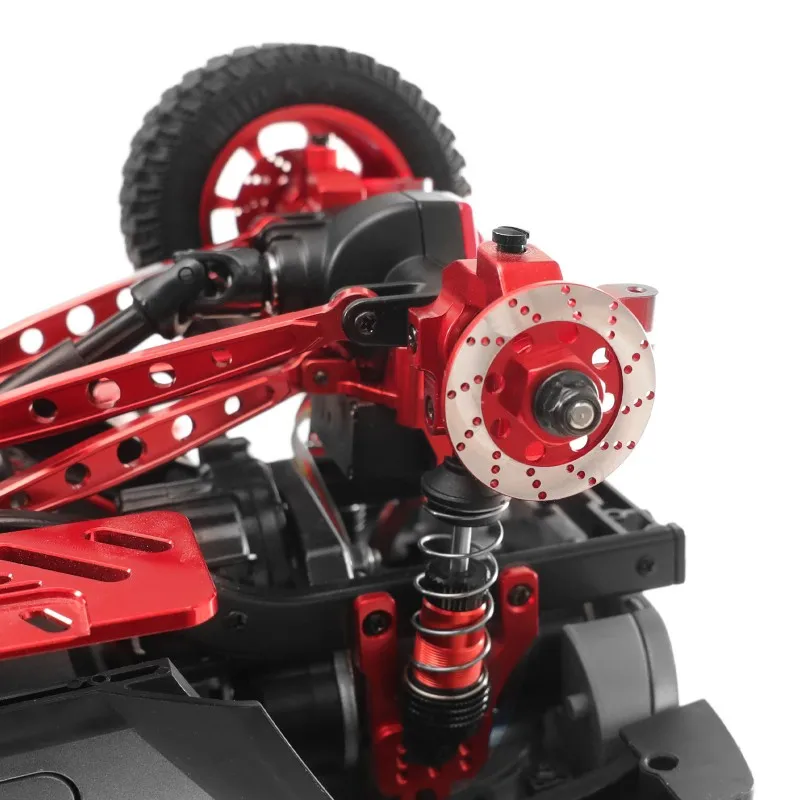 XX-para 1/12 1/14 1/16 coche teledirigido en carretera Compatible 4 Uds RC conector de cubo de rueda de coche adaptador hexagonal 12Mm sujetador de simulación de disco de freno de Metal