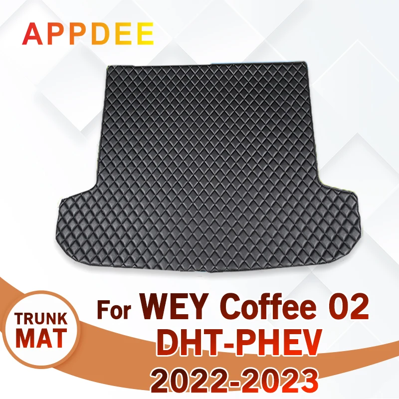 Car Trunk Mat For WEY Coffee 02 DHT-PHEV 2022 2023 Custom Car Accessories Auto Interior Decoration