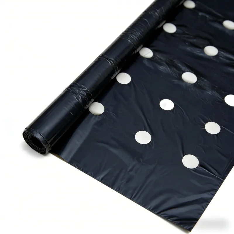 

Thickened Perforated Agricultural Weed Control Fabric0.95m×50mPlastic Mulch Film for Vegetable Greenhouses, Special Weed Barrier