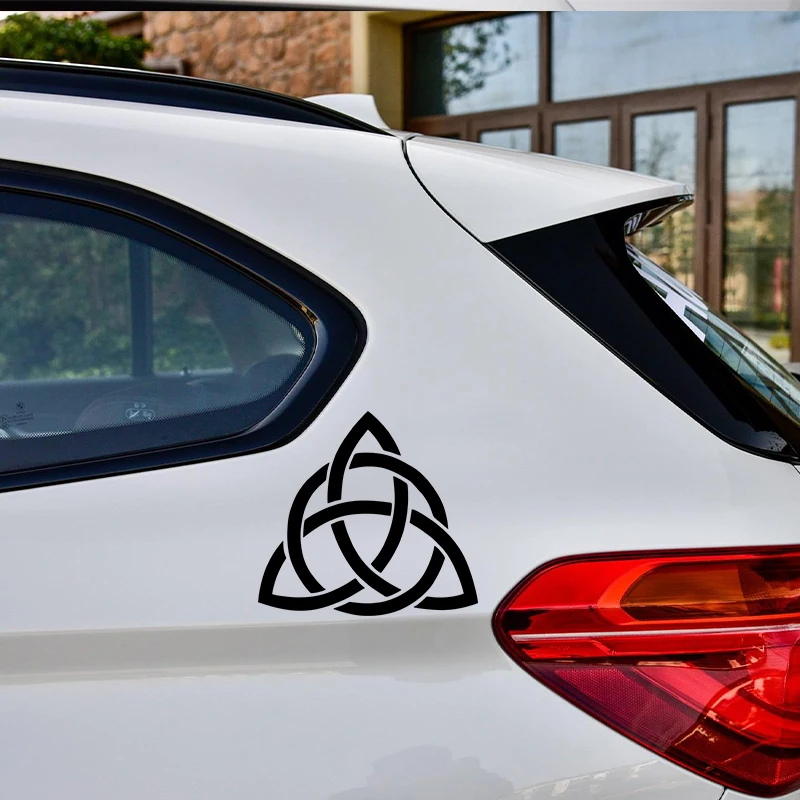 1 piece Knot Triquetra Trinity Celtic -Symbol Funny Car Sticker and Decal KKVinyl Sunscreen Waterproof 15cm*14 Cm