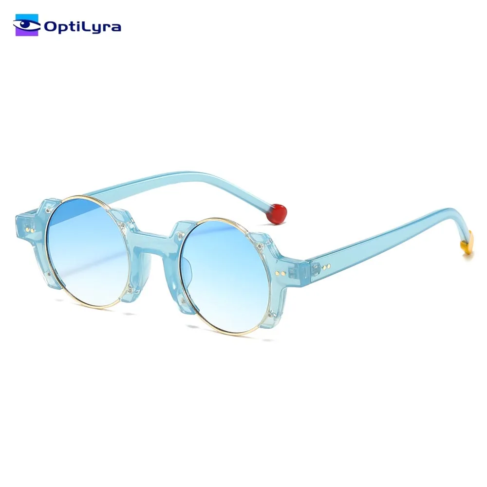 

OptiLyra Brand Popular Fashion Round Punk Sunglasses UV400 Anti-Ultraviolet Sunglasses Suitable For Both Men And Women