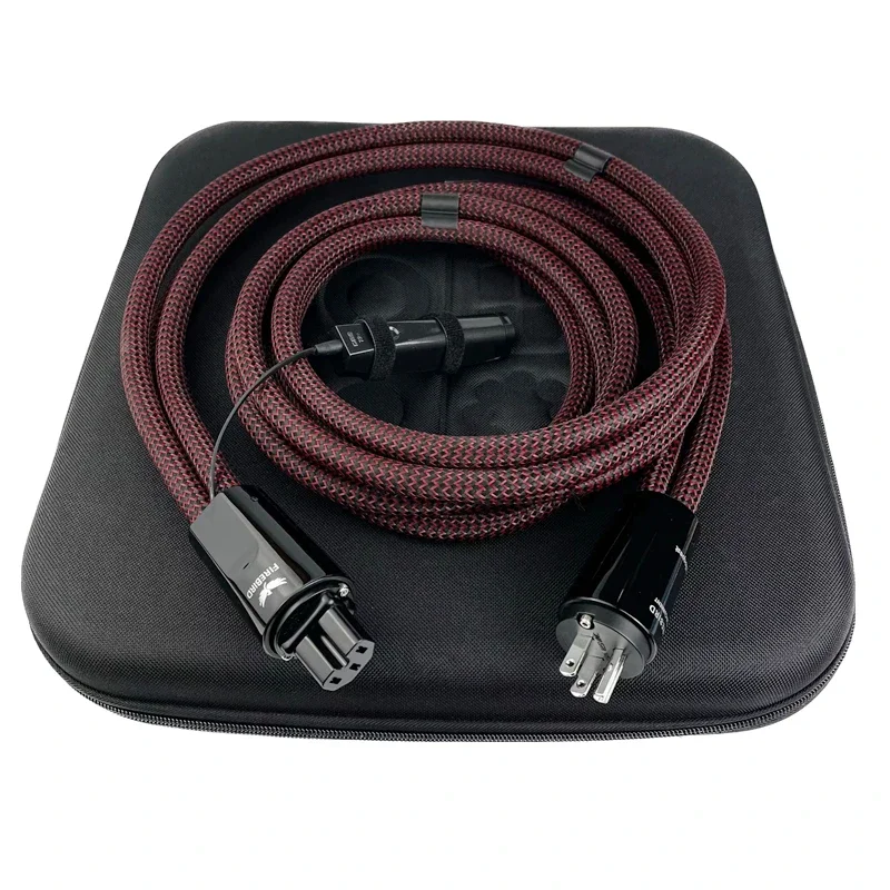 HiFi Audio Power Cable FireBird High Current Low-Z / Noise-Dissipation PSS Silver PSC+ Copper Cord US & EU Plug 11AWG