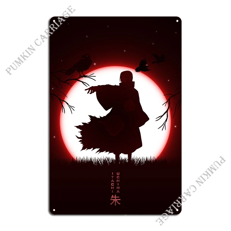 Itachi Moon Metal Sign Club Bar Party Plates Cinema Wall Cave Tin Sign Poster