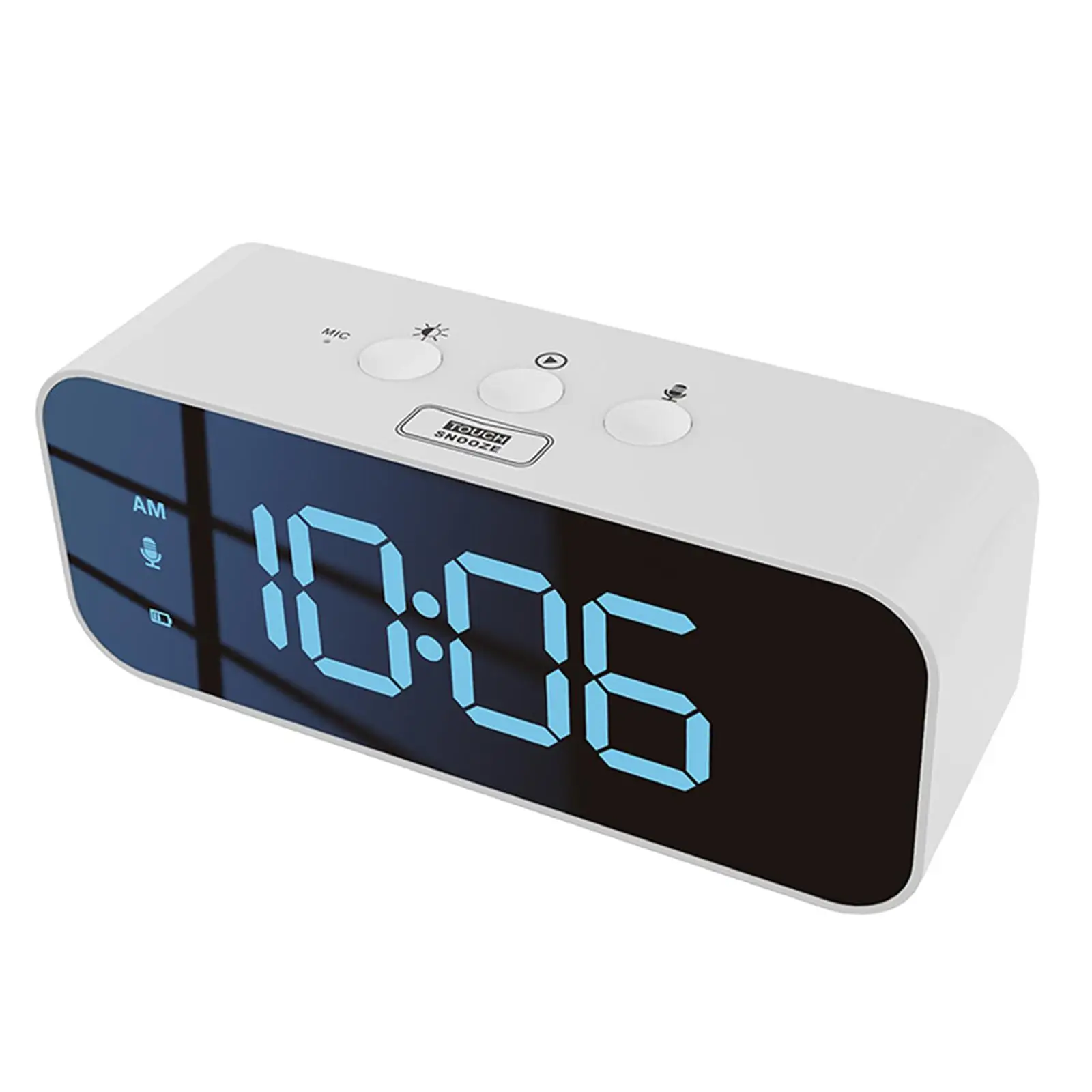 Heavy Sleeper Desk Clock With Two Alarm Settings And Sound Activated Display Study And Relaxation Simply Tap Top Button