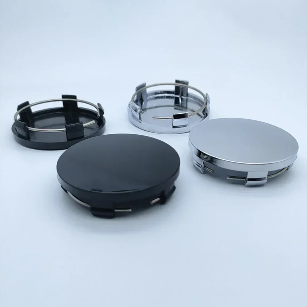 4Pcs Car Vehicle Wheel Hub Center Cap Cover 60mm New ABS Black Silver Universal Car Wheel Center Cap Hub Cap Covers