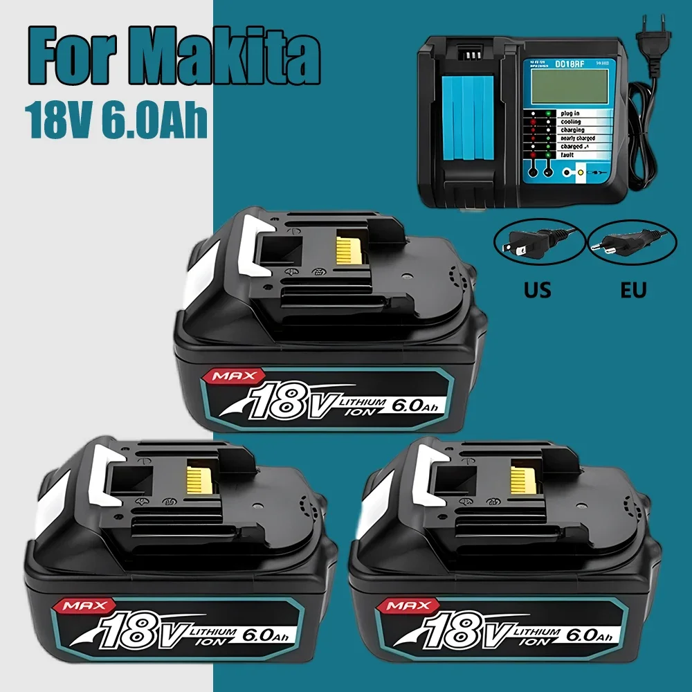 Nowy dla Makita 18V 6.0Ah bateria do narzędzi Makita BL1830B BL1850B BL1850 BL1860 BL1860 BL1815 zamienna bateria litowa