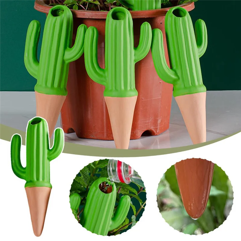 

A05I-Cactus Shape Automatic Drip Irrigation Watering System Plant Dripper Garden Plant Watering Device