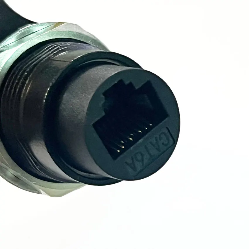 1Pcs Metall Runde Buchse Modul D Typ RJ45 Gerade Durch Netzwerk USB 2,0 USB 3,0 Stecker Panel Montage HDMI CAT6