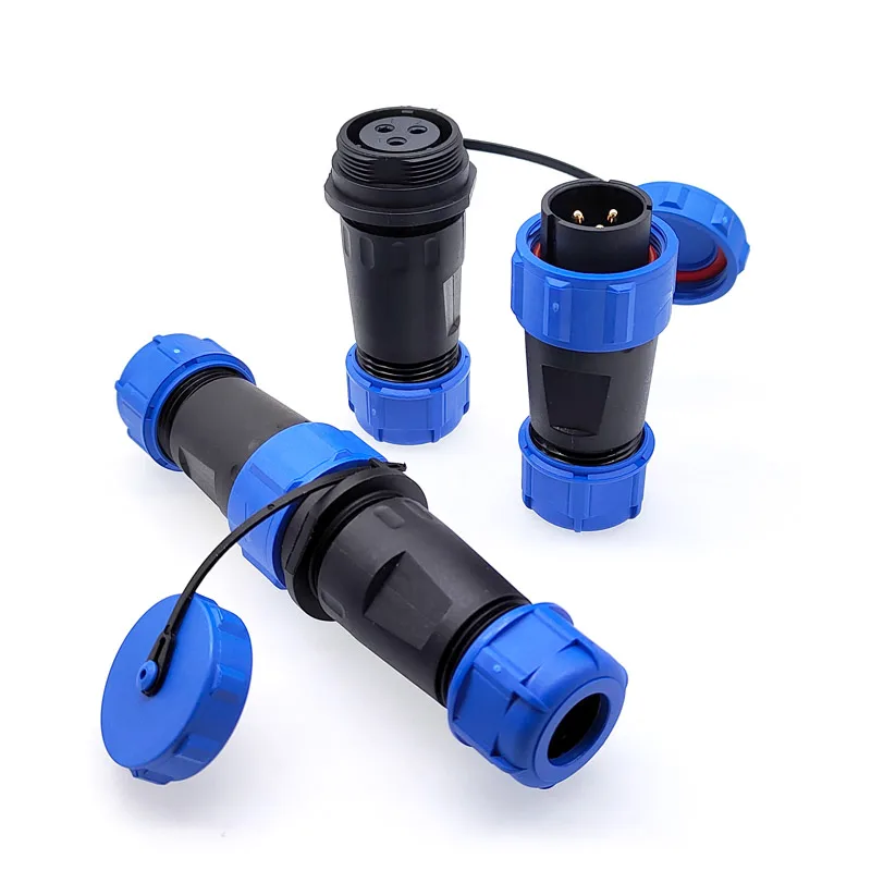 SP2110 SP2111 Waterproof Connector Docking 2Pin 3pin 4pin 5pin 7pin 9pin 12pin IP68 Power Cable Connector SP21