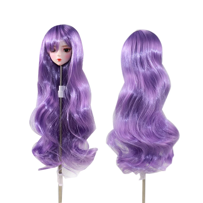 BJD SD DIY Curly Wigs High Temperature Wire Doll Hair Involtini Alla Romana Thick bjd Wig Color Lovely 21cm Long hair