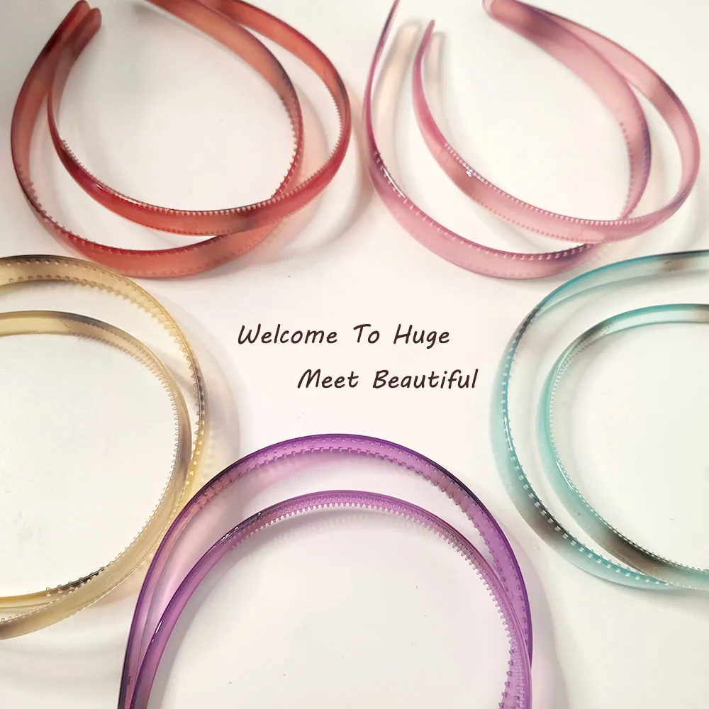 

2pc Fashion Translucent Lovely Colorful Hair Bands for Women Girls Versatile Simple Teeth Hairband Headband Korean Accessories