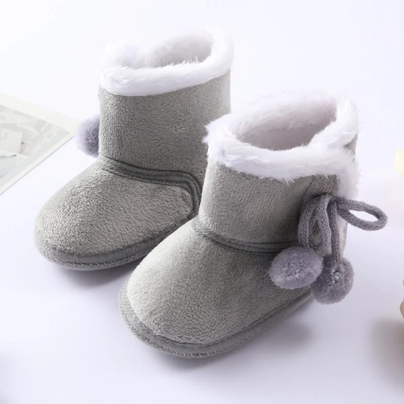 Winter Snow Baby Boots Newborn Warm Booties Soft Sole First Walkers Shoes for Baby Girls Boys Infant Shoes Toddler 0-18Months