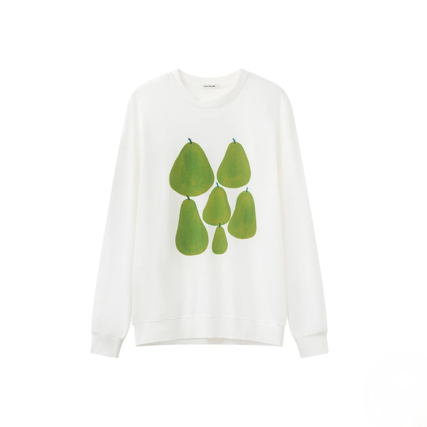 

Lightweight Loose Long Sve irt Pear Print Comfortable Cotton Blend round Ne Commute Sle Summer Faion Ladies Top