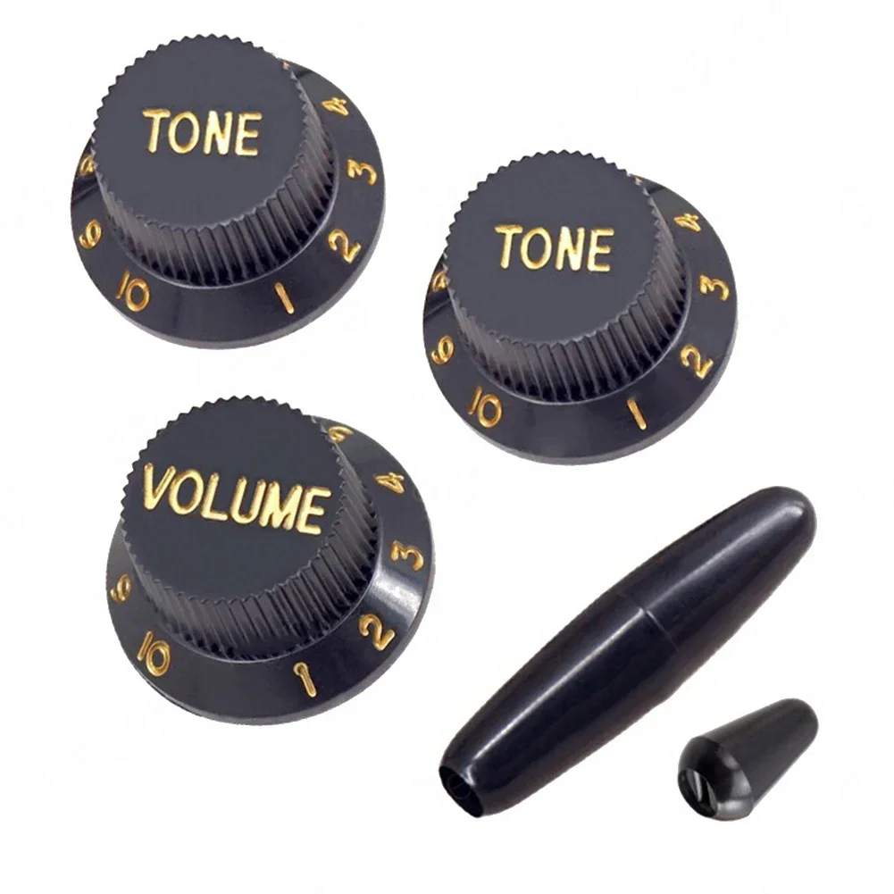 For ST Knob Set For Electric Guitars 3PCS 1 Volume 2 Tone 2 Guitar Arms Bar Knobs 2 Whammy BarKnobs Black/Yellow/White