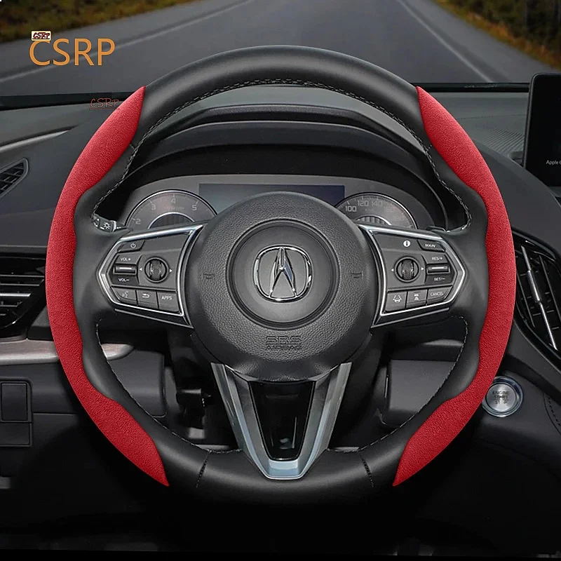 Suitable for Acura Suede Steering Wheel Cover Suitable for Mdx Rsx Integra Tlx 2015 Rl Ilx Csx 2010 Tl 2008 Type S Dc2 Tsx Wagon