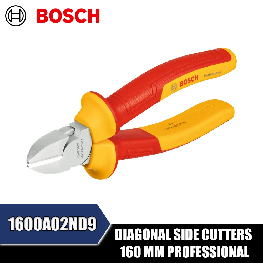 BOSCH 1600A02ND9 VDE Diagonal Side Cutters 160MM Professional Hand Tools